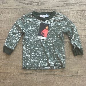 Joah Love Baby Boy Distressed Camo Henley, NWT, 3-6M